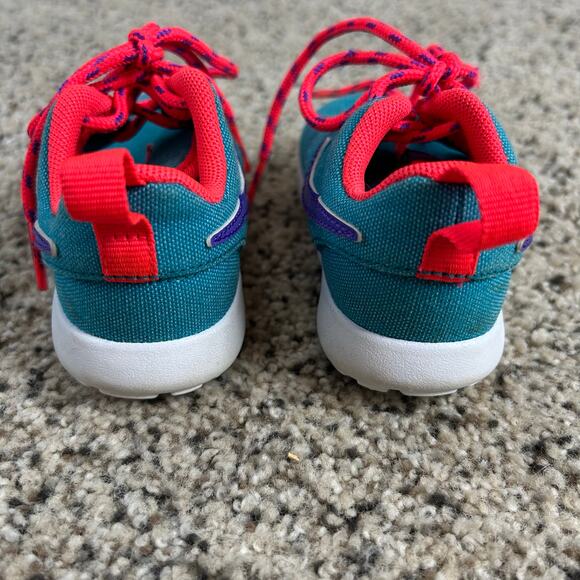 Nike Toddler Sneakers Shoes Size 5C Lace Up Blue 659374 - Picture 3 of 6